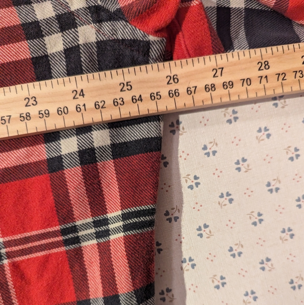 Polo Country Shirt Vintage Ralph Lauren Men's Red Plaid Button Down Rare Fraying - Picture 8 of 12